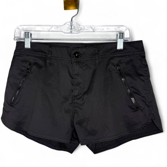 DL1961 Casey Dolphin Shorts 26 Black Zip Pocket Sporty Athleisure Anthropologie - Picture 1 of 14